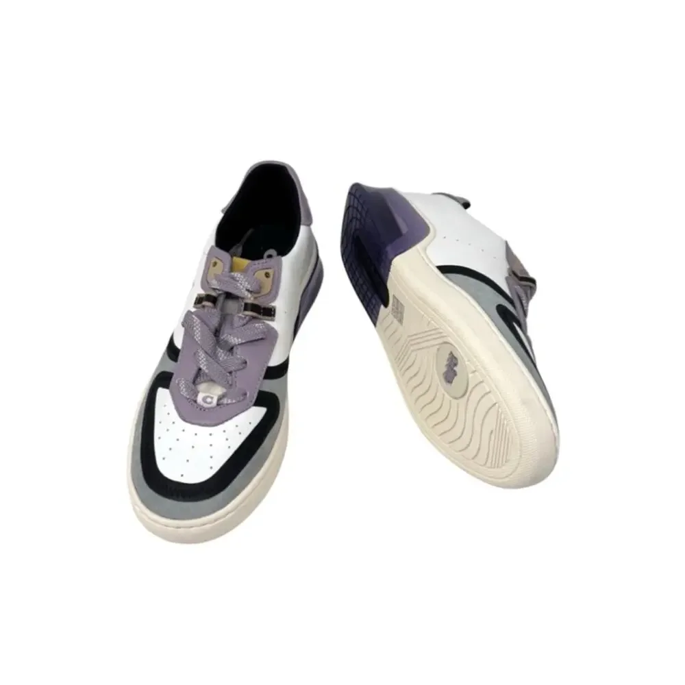 Coach Citysole Sue Court Sneakers 7.5 White/Soft Lavender - Picture 2 of 8